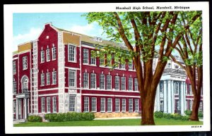 Michigan MARSHALL High School by Hemmingsen Drug Store ~ WB