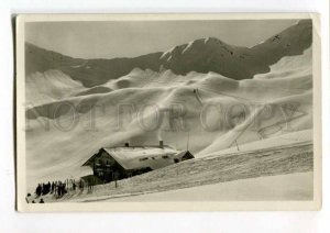 289530 AUSTRIA Schwarzwasserhutte Ochsenhofer Scharte SKI Vintage 1938 year RPPC