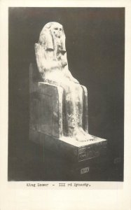POST CARD EGYPT - SAKKARA - King Zoser Statue - GIZEH