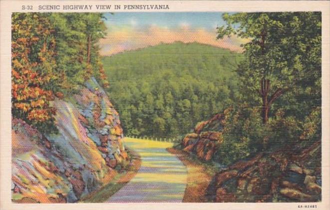 Pennsylvania Scenic Highway View Curteich