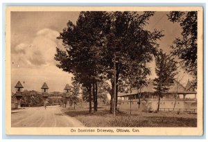 1915 On Dominion Driveway Ottawa Ontario Canada Vintage Posted Postcard