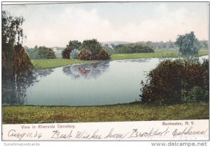 New York Rochester View In Riverside Cemetery