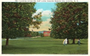 Vintage Postcard 1920's Golf Links towards Esseola Inn Linville North Carolina