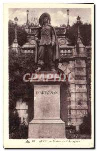 Old Postcard Auch statue of d & # 39Artagnan