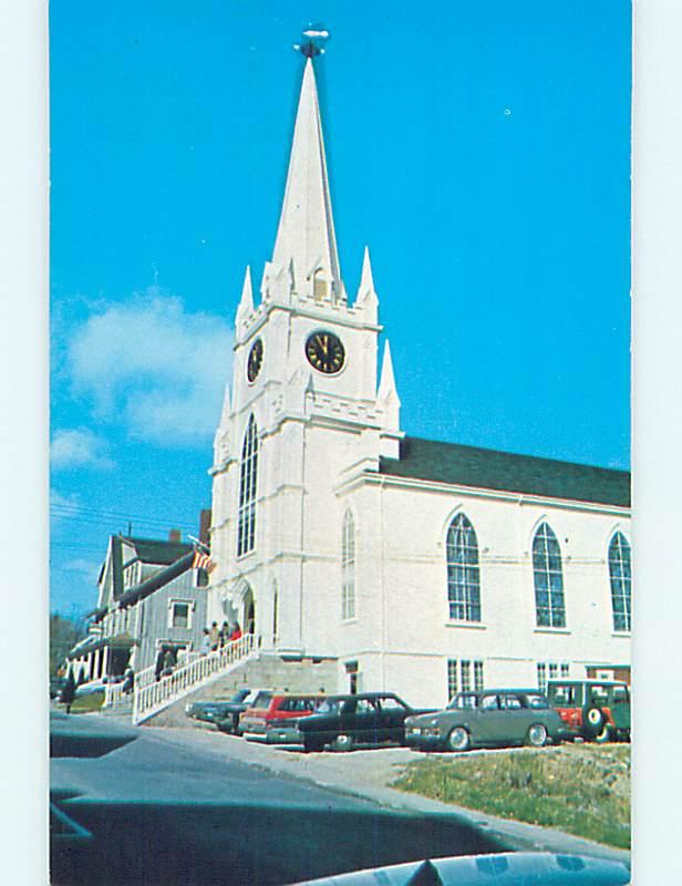 Pre-1980 CHURCH SCENE Machias Maine ME p4243