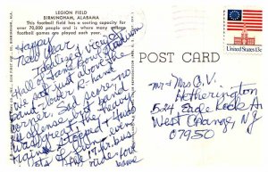 Postcard STADIUM SCENE Birmingham Alabama AL AS2475