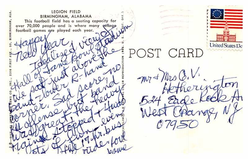 Postcard STADIUM SCENE Birmingham Alabama AL AS2475