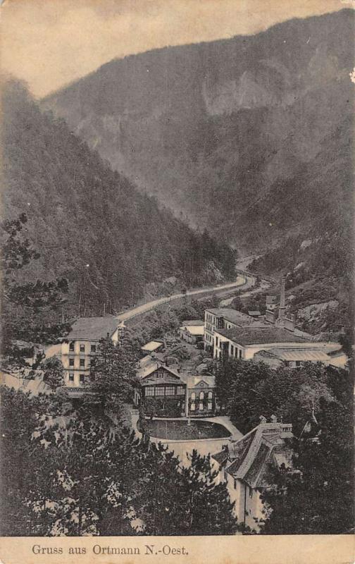 Pernitz Austria ? Scenic Mountain Valley Village Antique Postcard K15350