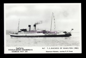 f1543 - Scottish Ferry - Duchess of Hamilton , built 1935 - postcard