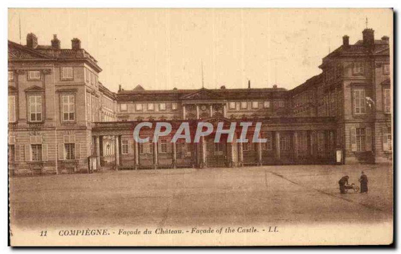 Old Postcard Compiegne Facade of the castle