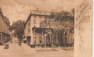 The New Worden Hotel, Saratoga Springs, New York, Early Sepia Postcard, Unused