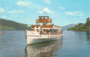 Swan Ship  Arriving at Bowness-on-Windermere, English Lakes Chrome Postcard