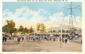 Wheeling West Virginia Amusement Zone State Fair Park Antique Postcard K26033