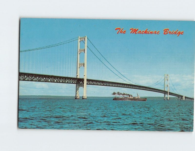 Postcard The Mackinac Bridge Michigan USA