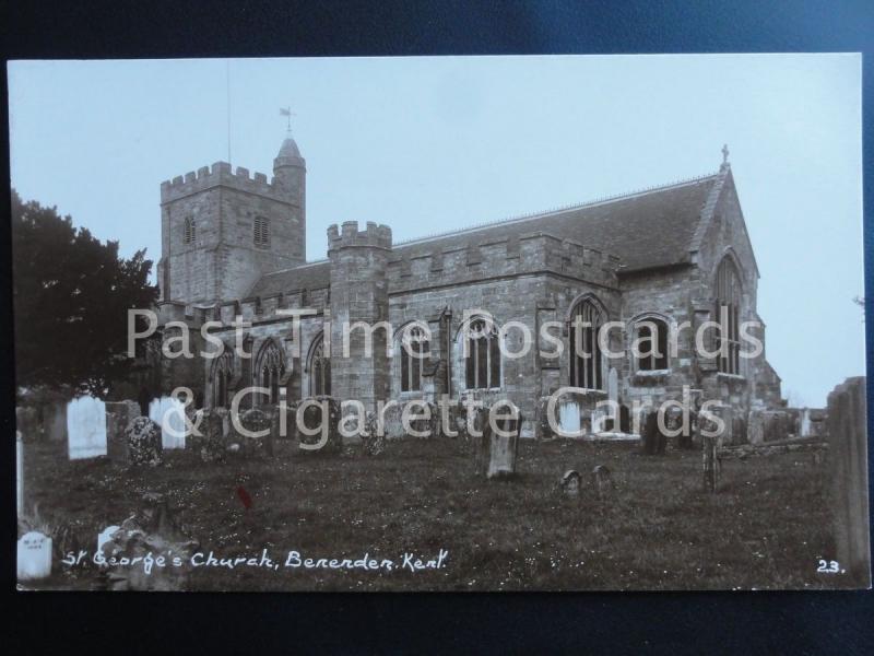 Old RPPC Kent: Benenden, St. George's Church - Pub for J. Rollings, Post Office