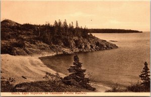 Postcard ON Beach Lake Superior on Canadian Pacific Railway ~1905 S98