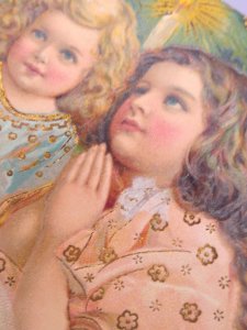 Lot of 3 Fantasy Angels Children Tree Candles Vintage Christmas Postcard Germany