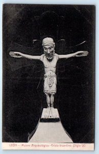 LEON Museo Arqueologico Cristo bizantino SPAIN Postcard