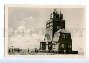 173812 CZECH Krkonose weather station Vintage photo postcard