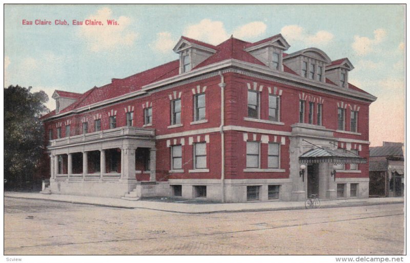 EAU CLAIRE, Wisconsin, 1900-1910's; Eau Claire Club
