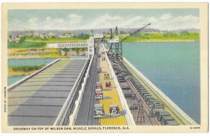 1930s Cars on Top of Wilson Dam Muscle Shoals Florence  Alabama