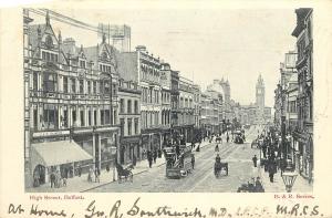 Vintage Postcard High Street Scene Belfast Northern Ireland UK B&R Series