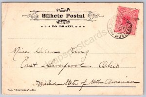 K44/ Ship Postcard c1910 Lloyd Brazileiro New York Line SS Sergipe Ocean  83