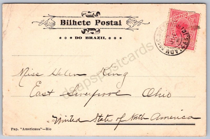 K44/ Ship Postcard c1910 Lloyd Brazileiro New York Line SS Sergipe Ocean  83