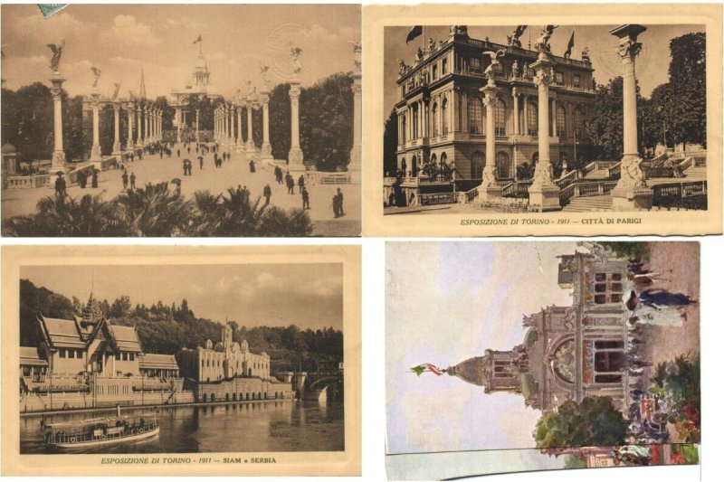 EXPOSITION 1911 TORINO ITALY 54 Vintage Postcards with BETTER! (L5921)