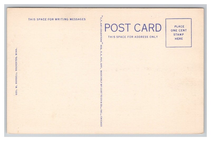 Postcard New Post Office Rochester Minn. Minnesota