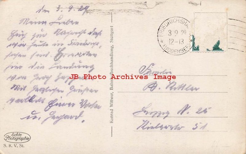 Germany, Friedrichshafen, RPPC, Airship Graf Zeppelin, Konrad Wittwer No 2829