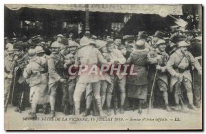 Old Postcard The Victory Fetes July 14, 1919 Service & # 39ordre difficult Mi...