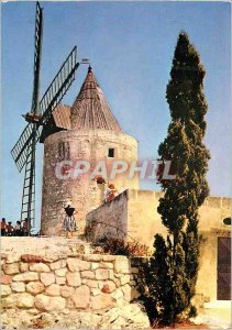 Postcard Modern Fontvieille (B Rh) in Provence Moulin Alphonse Daudet