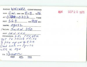 Pre-1980 RADIO CARD - CB HAM OR QSL Davenport Iowa IA AH2320