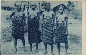 Pc Gabon no gouinã eschira group of women ethnic nude (a21179) 