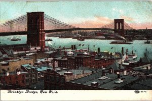 Postcard BRIDGE SCENE Brooklyn New York NY AI3545