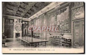 Old Postcard Chateau de Chantilly Gallery Deer