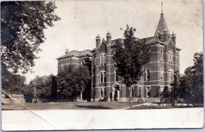 POSTCARD RPPC -  Central School, Harlan Iowa, posted 9/1/1908 from Harlan