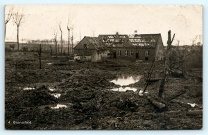 1910s Granatfeld Germany Bombed Farm House Destroyed by War Real Photo RPPC A2 