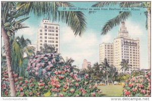 Florida Miami Hotel District As Seen From Bayfront Park