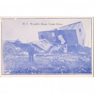 Original 1912 Antique Postcard Tornado Disaster - Syracuse, NY - Home Destroyed