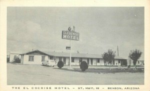 Benson Arizona roadside El Cochise Motel  1950s Postcard National Press 12031