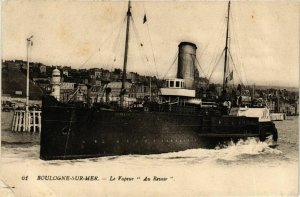 CPA AK Le Vapeur Au Revoir - Boulogne-sur-Mer SHIPS (911298)