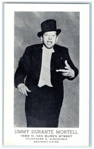 c1905's Jimmy Durante Mortell Broadway Performer Milwaukee Wisconsin WI Postcard