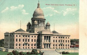 Vintage Postcard State Capitol Historical Building  Providence Rhode Island RI