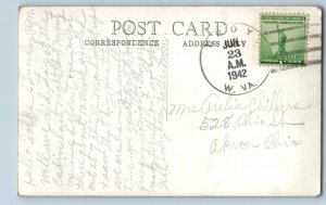 1942 Logans Speech Roy West Virginia WV RPPC Photo Posted Vintage Postcard