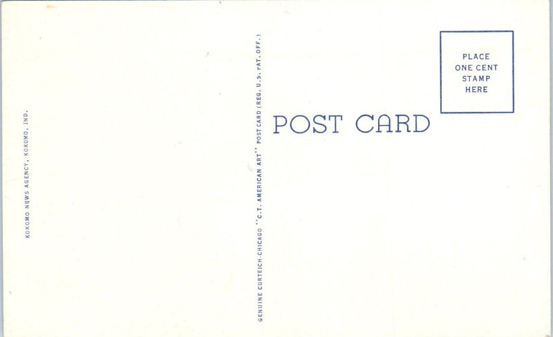 1920s Carnegie Public Library Kokomo IN Postcard