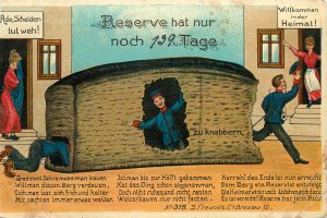 WWI Postcard German Reserve Hat Nur Noch 139 Tage Left Until Women Are Happy