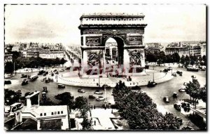 Postcard Old Paris And & # 39Arc De Triomphe From & # 39Etoile