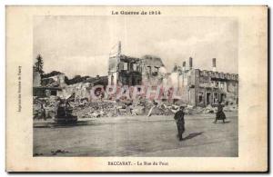 Old Postcard Baccarat La Rue du Pont War Militaria
